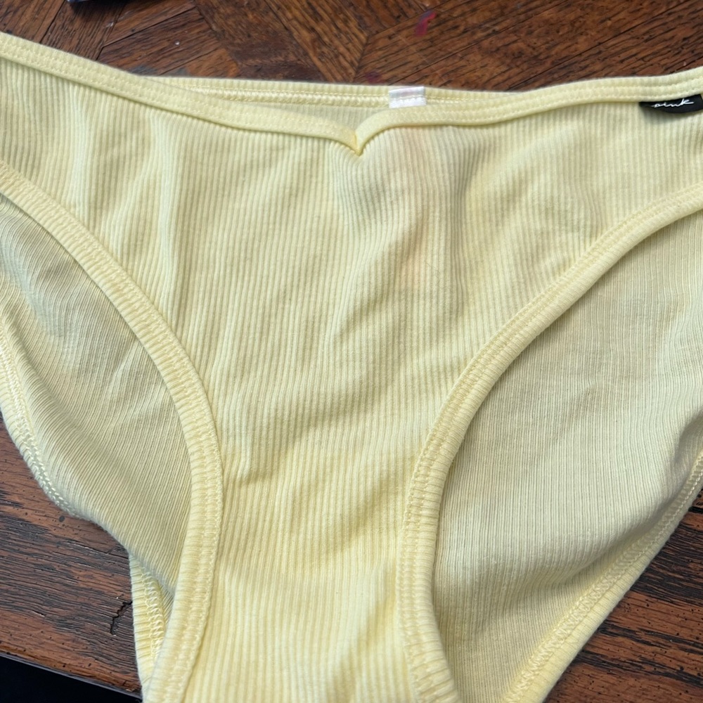 Victoria’s Secret yellow underwear size large New